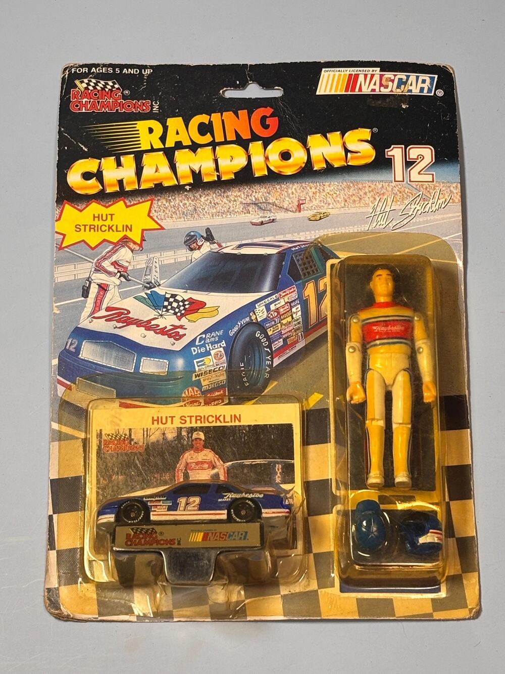 Racing Champions Hut Stricklin #12 Raybestos w/ Poseable Action Figure 1992